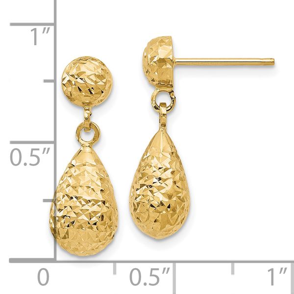 Leslie's 10K D/C Post Dangle Earrings - Image 4