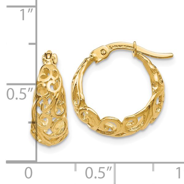 Leslie's 10K Polished Hinged Hoop Earrings - Image 4