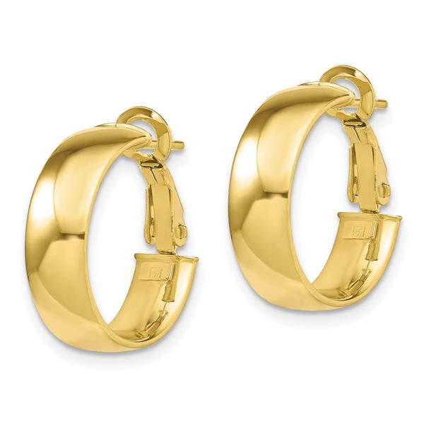 Leslie's 10K 5.8mm Polished Hoop Earrings - Image 2