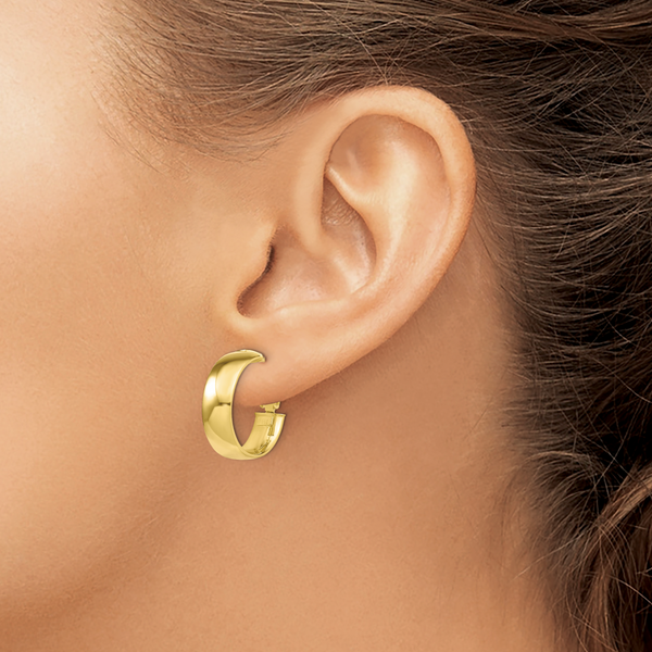 Leslie's 10K 5.8mm Polished Hoop Earrings - Image 3