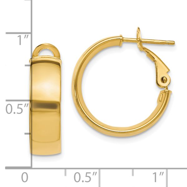 Leslie's 10K 5.8mm Polished Hoop Earrings - Image 4
