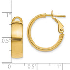 Leslie's 10K 5.8mm Polished Hoop Earrings - Image 4