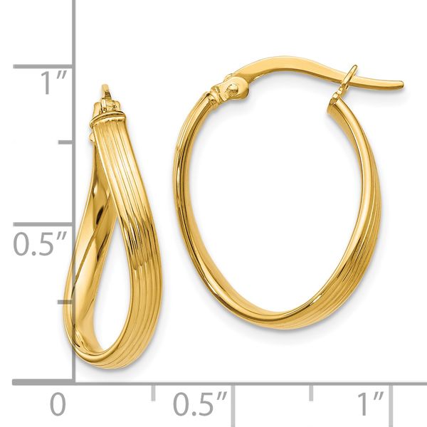 Leslie's 10K Polished Hinged Hoop Earrings - Image 4