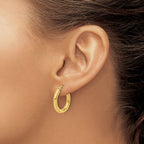 Leslie's 10K Polished Hinged Hoop Earrings - Image 3