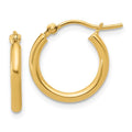 Leslie's 10K Polished Hinged Hoop Earrings