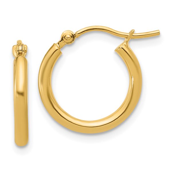 Leslie's 10K Polished Hinged Hoop Earrings