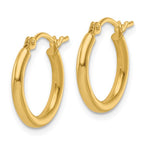 Leslie's 10K Polished Hinged Hoop Earrings - Image 2