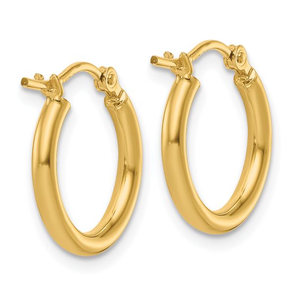 Leslie's 10K Polished Hinged Hoop Earrings - Image 4