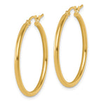 Leslie's 10K Polished Hinged Hoop Earrings - Image 2