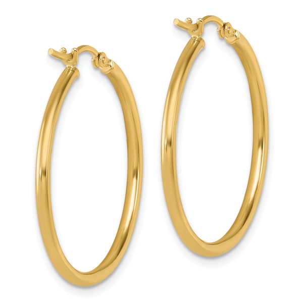 Leslie's 10K Polished Hinged Hoop Earrings - Image 4