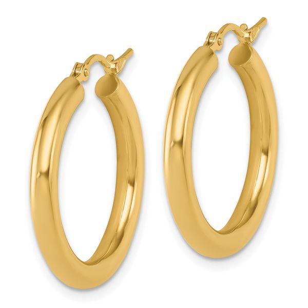 Leslie's 10K Polished Hinged Hoop Earrings - Image 2