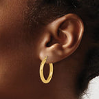 Leslie's 10K Polished Hinged Hoop Earrings - Image 3