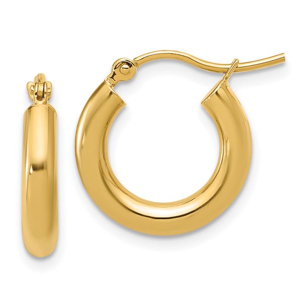 Leslie's 10K Polished Hinged Hoop Earrings