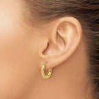 Leslie's 10K Polished Hinged Hoop Earrings - Image 3