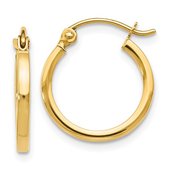 Leslie's 10K Polished Hinged Hoop Earrings