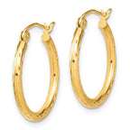 Leslie's 10K Textured Hinged Hoop Earrings - Image 2