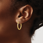 Leslie's 10K Textured Hinged Hoop Earrings - Image 3
