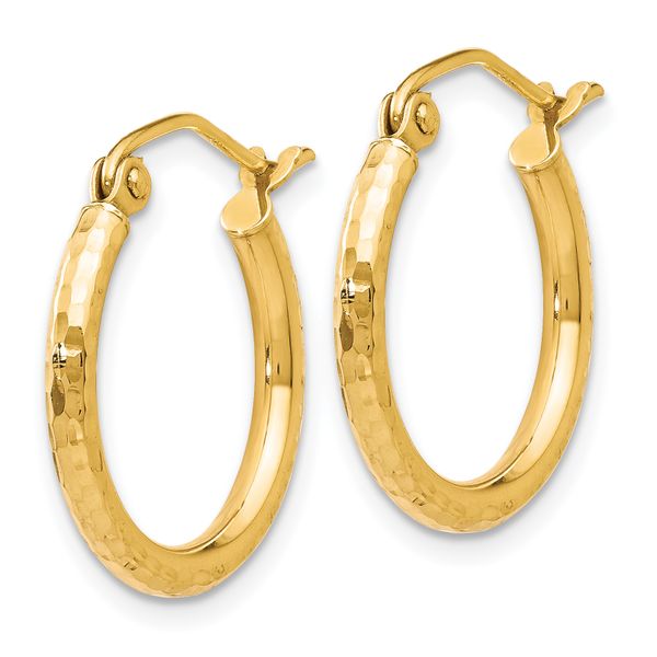 Leslie's 10K D/C Hinged Hoop Earrings - Image 2