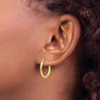 Leslie's 10K D/C Hinged Hoop Earrings - Image 3