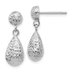 Leslie's 10K White Gold D/C Post Dangle Earrings