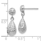 Leslie's 10K White Gold D/C Post Dangle Earrings - Image 4