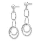 Leslie's 10K White Gold Post Dangle Earrings - Image 2