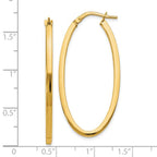 Leslie's 10K Polished Oval Hinged Hoop Earrings - Image 4