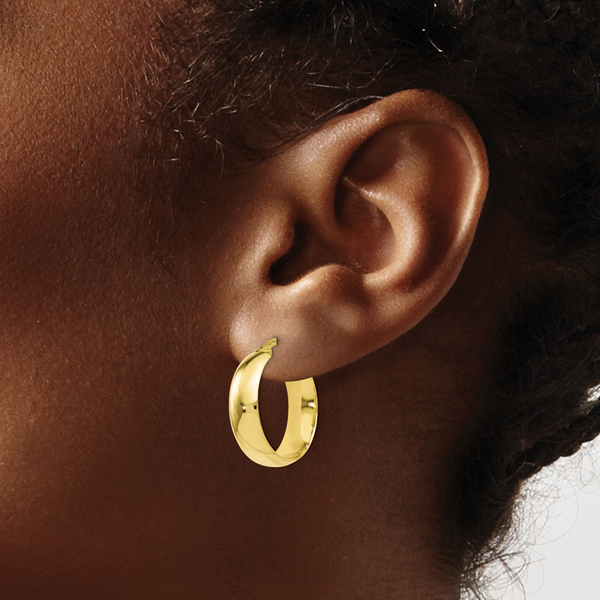 Leslie's 10K Polished Hinged Hoop Earrings - Image 3