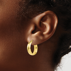 Leslie's 10K Polished Hinged Hoop Earrings - Image 3