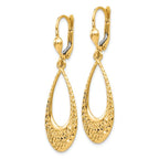 Leslie's 10K Polished and D/C Leverback Earrings - Image 2