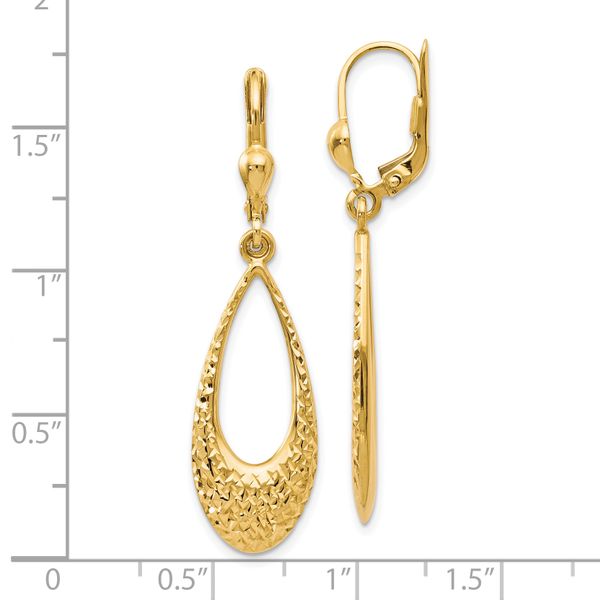Leslie's 10K Polished and D/C Leverback Earrings - Image 4