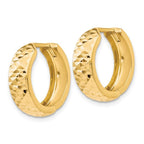Leslie's 10K Polished and D/C Hinged Hoop Earrings - Image 2