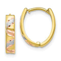 Leslie's 10K Two-tone with White Rhodium Polished and Satin D/C Earrings