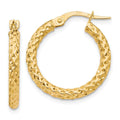 Leslie's 10K Polished D/C Hoop Earrings