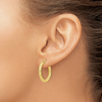 Leslie's 10K Polished D/C Hoop Earrings - Image 3