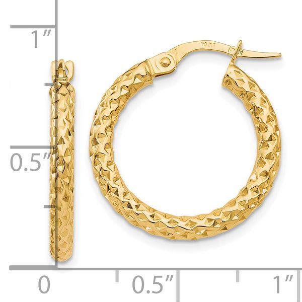 Leslie's 10K Polished D/C Hoop Earrings - Image 4