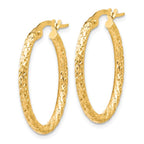 Leslie's 10K Polished D/C Oval Hoop Earrings - Image 2