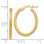 Leslie's 10K Polished D/C Oval Hoop Earrings - Image 4