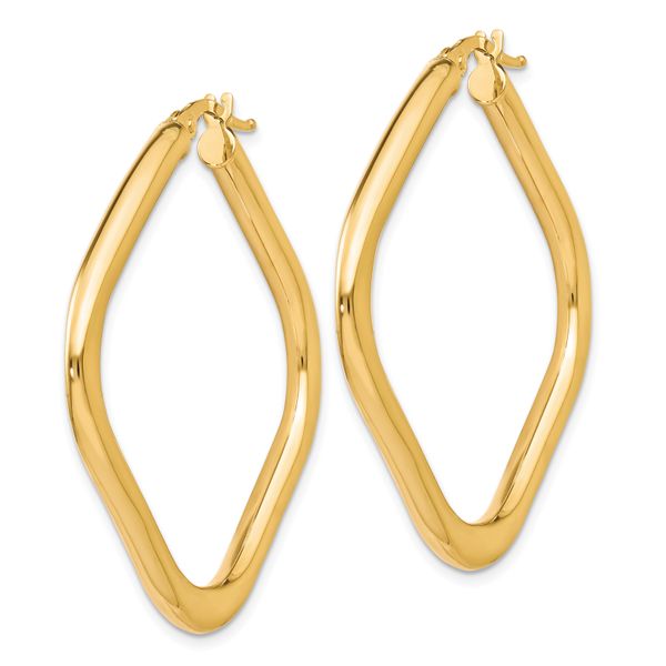 Leslie's 10K Polished Square Hoop Earrings - Image 2