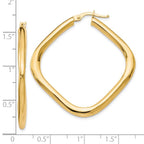Leslie's 10K Polished Square Hoop Earrings - Image 4