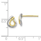 Leslie's 10K w/White Rhodium Polished Post Earrings - Image 4
