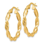 Leslie's 10K Polished Twisted Hoop Earrings - Image 2