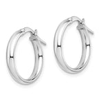 Leslie's 10K White Gold Polished Hoop Earrings - Image 2
