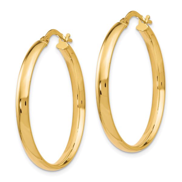 Leslie's 10K Gold Polished Hoop Earrings - Image 2