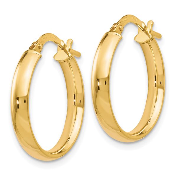 Leslie's 10K Gold Polished Hoop Earrings - Image 2