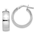 Leslie's 10K White Gold Polished Hoop Earrings
