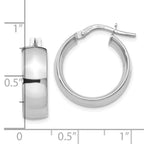 Leslie's 10K White Gold Polished Hoop Earrings - Image 3