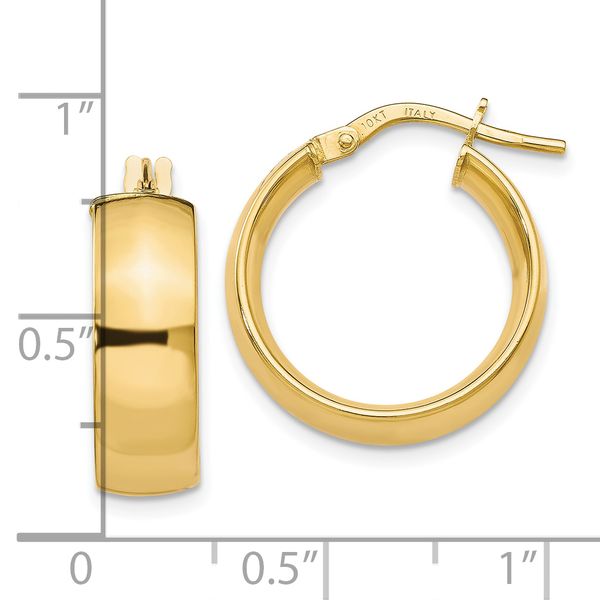 Leslie's 10K Gold Polished Hoop Earrings - Image 4