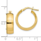 Leslie's 10K Gold Polished Hoop Earrings - Image 4