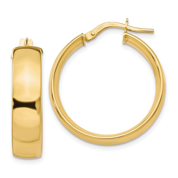 Leslie's 10K 6mm Polished Hoop Earrings